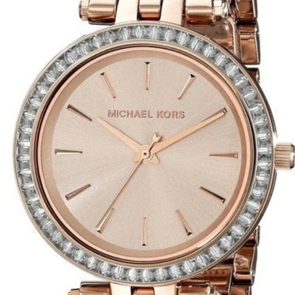 ***NEW*** Sent Michael Kors  Darci Rose Gold Tone Watch 33MM - Picture 3 of 11